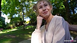 Tattooed German woman with big, firm tits is having anal sex and expecting a creampie