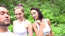 Amazing girls are having a casual threesome with one of their friends and getting their asses fucked