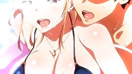 Cartoon blonde with big boobs is in the mood to have sex, until she cums
