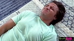 Fit blonde with small, firm tits is moaning while getting fucked, because it feels so good