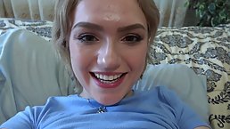 Gracie Gates got a massive creampie aftera casual fuck with a guy who wasn't her boyfriend