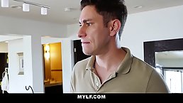 Ravishing woman is moaning from pleasure while getting fucked from the back, early in the morning