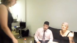 Slutty matures, including Perla Lopez are having group sex in the middle of the night