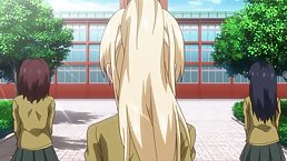 Cartoon blonde is determined to fuck a guy she likes a lot, until she cums