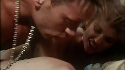 Experienced brunette gave a blowjob to Rocco Siffredi and got her ass fucked before eating fresh cum