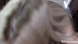 Busty blonde got fucked in the kitchen, the other day until she started screaming from pleasure