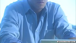 Handsome man is about to have sex with Brooke Banner and make her scream from pleasure