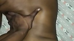 Ebony girl is moaning while getting fucked from the back, because it feels so good