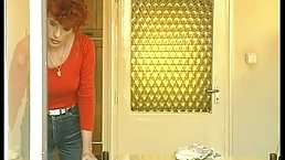 Red haired mature woman is having casual sex with a handsome guy from the neighborhood