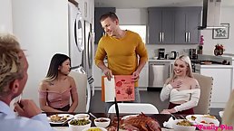 Two delightful girls went wild over their handsome friend's dick and ended up having a threesome