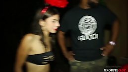 Slutty girls at the private party like to make guys fuck them in front of others