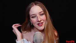 Sexy girl is posing and teasing in front of the camera, because it feels so good