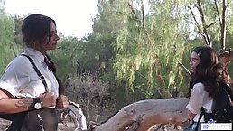 Spoiled college girl, Jane April is making love with her lesbian friend and enjoying it