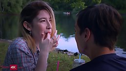 Tattooed babe wanted to have sex with her new boyfriend, right after their first date