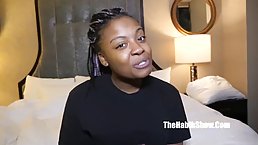 Lashay is a dirty minded, Ebony brunette who likes to play with her tits and pierced nipples
