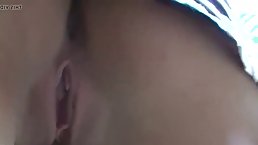 Tanned blonde babe with big, firm tits is getting fucked in a public place in the middle of the day