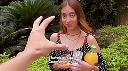 Latin babe with small tits, Victoria Bailey is wearing erotic, black stockings while having sex