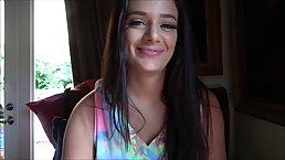Alice Visby is a smoking hot brunette who likes to feel a rock hard dick inside her