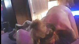 Big titted, blonde milf, Layna CUMikaze is having hardcore sex with her son's best friend