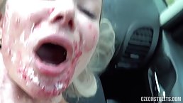 Slutty Czech blonde is always in the mood for a good fuck and an intense orgasm