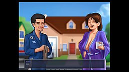 Dirty minded cartoon woman with big boobs has a thing for satisfying younger guys in many ways