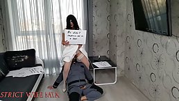 Kinky woman, Mia is doing all kinds of naughty stuff with her sub, because it feels good