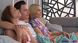 Bonnie Dolce and Sharon White are having a casual, ffm threesome with a new neighbor