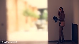 Red haired babe has many naughty ideas on her mind and likes to turn them into reality