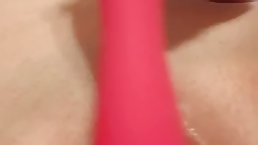 Aroused girl wants to have sex, but she has to masturbate with a sex toy, instead