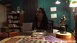 Anal sex loving brunette with glasses is about to get some until she gets satisfied