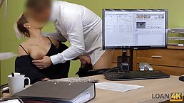 Chubby babe is about to get fucked during a job interview, to demonstrate her special skills