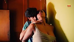 Busty Indian woman is making love with a guy who isn't her partner and enjoying it