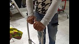 Slutty Italian babe gave a blowjob to a horny guy, before getting fucked from the back