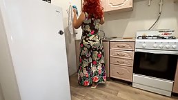 Big ass, red haired milf got fucked from the back and liked how it felt