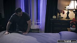 Amazing blonde woman, Paige Owens is getting fucked in the middle of the night and enjoying it