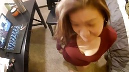 Asian woman is moaning while getting fucked hard, from the back, because she is about to cum
