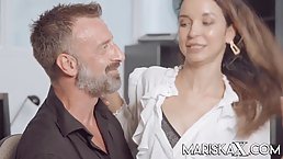 Francys is having steamy sex with Pascal while they are still at work and enjoying it