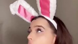 Naughty girl is gently sucking a rock hard dick in front of the camera and enjoying it