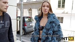 Spoiled girl is sucking dick on the staircase and getting fucked hard, in the bedroom