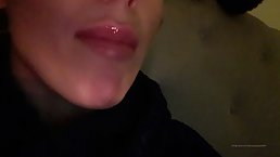Lady with sensual lips is doing erotic stuff on cam, because it feels so fucking good