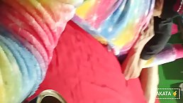 Masked babe is kneeling in front of her lover and sucking his dick, like a real pro