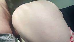 Big ass girl is getting fucked from behind and expecting to get a cumshot, in the end