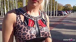 Seductive blonde with big boobs, Blanche Bradburry is wearing shoes with high heels while having sex