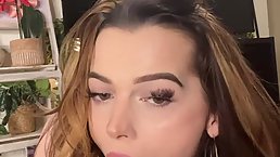 Slutty woman is sucking her lover's stiff dick as deep as she can swallow it