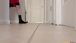 Curvaceous brunette with big boobs is having casual sex with her step- son, in the morning