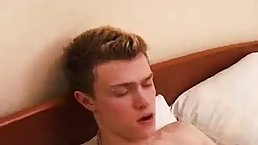 Slutty blonde mommy gave a blowjob to her son's friend before they had steamy sex