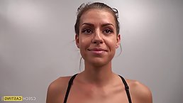 Czech brunette, Nikol went to a porn video casting to get fucked until she cums
