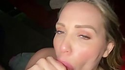 Curvaceous blonde babe with big, natural breasts is getting her ass fingered while getting fucked