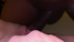 Black man is fucking a slutty, white woman in front of the camera, just for fun