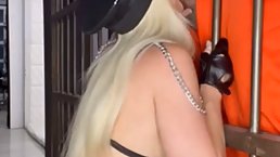 Blonde police lady is often giving amazing blowjobs to inmates and getting fucked from the back